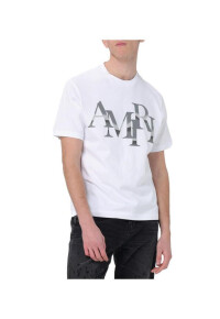 AMIRI Logo Print T-Shirt Weiß Herren