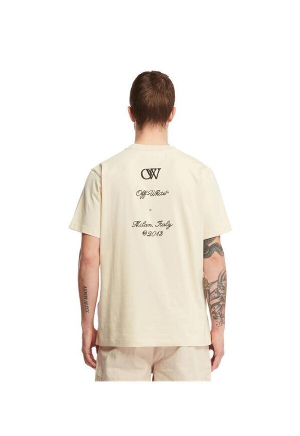 Off-White 23 Skate Logo T-Shirt Beige Herren