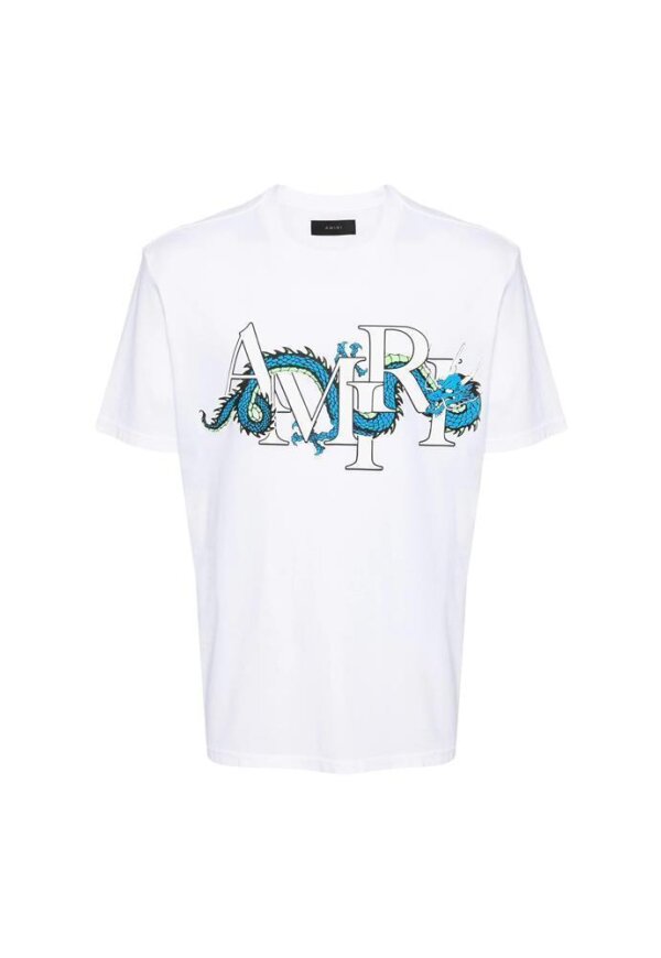 AMIRI T-Shirt mit Drachen-Print Weiß Herren