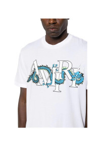 AMIRI T-Shirt mit Drachen-Print Weiß Herren