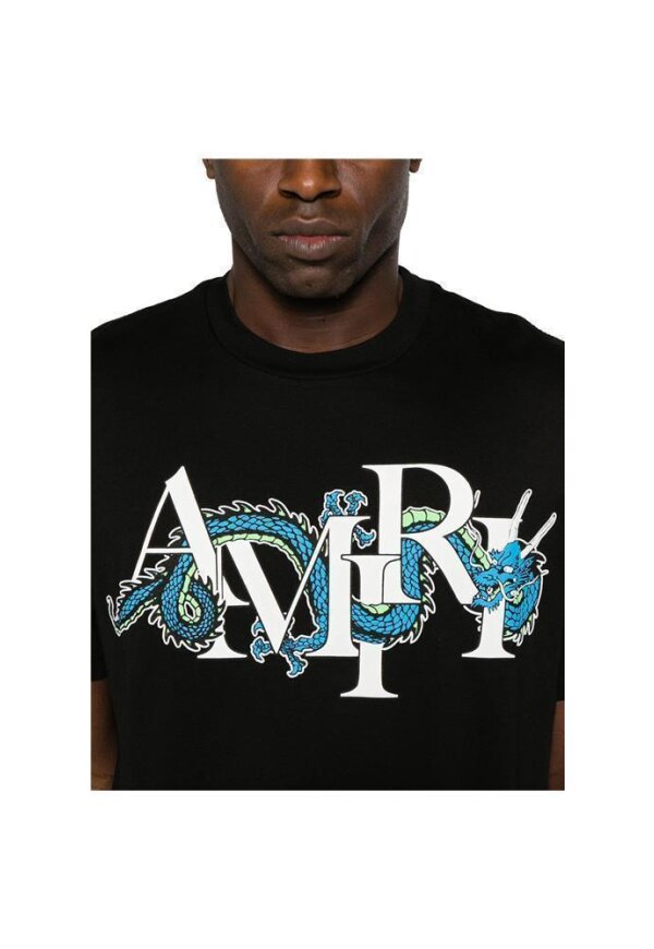 AMIRI T-Shirt mit Drachen-Print Schwarz Herren