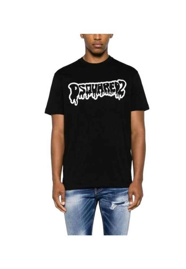 Dsquared2 Drip Dynamic Logo T-Shirt Schwarz Herren