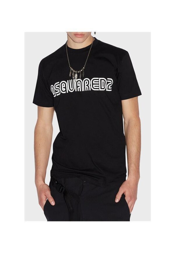 Dsquared2 D2 Outline Cool T-Shirt Schwarz Herren