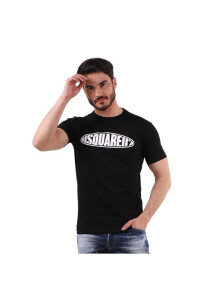 Dsquared2 T-Shirt mit Logo-Print Schwarz Herren