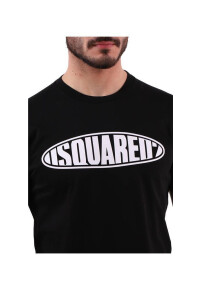 Dsquared2 T-Shirt mit Logo-Print Schwarz Herren