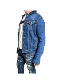 Dsquared2 ICON Logo Denim Jacke Blau Herren