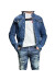 Dsquared2 ICON Logo Denim Jacke Blau Herren