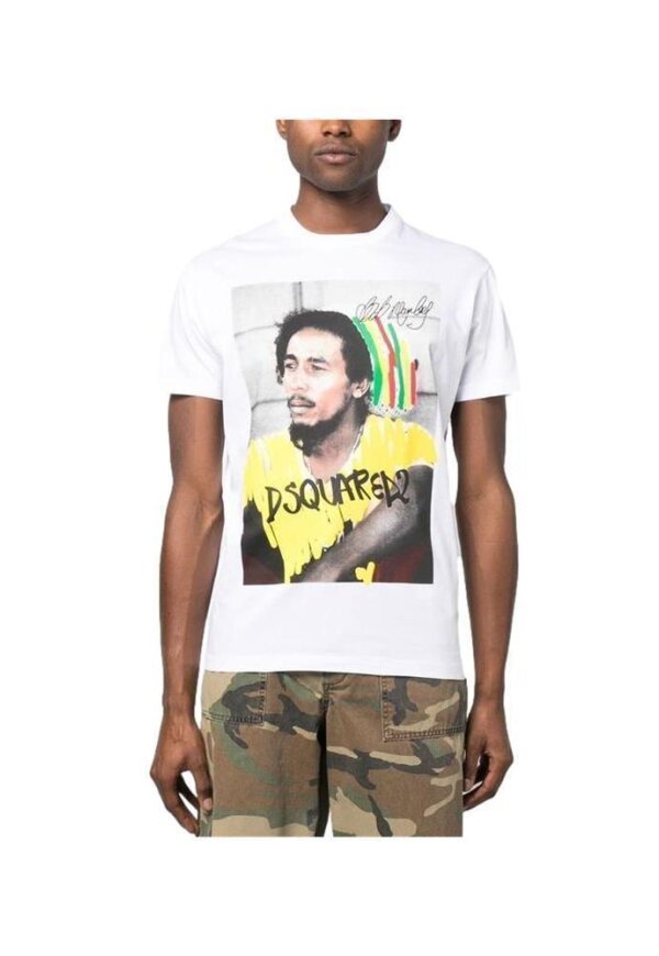 Dsquared2 Bob Marley T-Shirt Weiß Herren