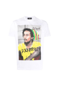 Dsquared2 Bob Marley T-Shirt Weiß Herren