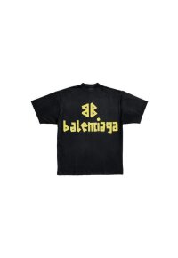 Balenciaga Tape Optik T-Shirt Schwarz Unisex