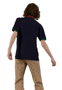 Gucci Poloshirt aus Stretch-Baumwoll-Piqué Schwarz...