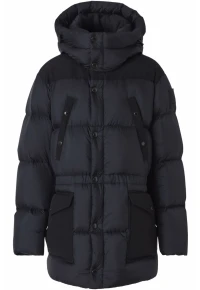 Burberry Daunenmantel mit Logo-Applikation Schwarz Herren