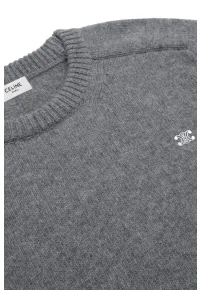 Celine Triomphe Pullover aus Kaschmirwolle Grau Herren