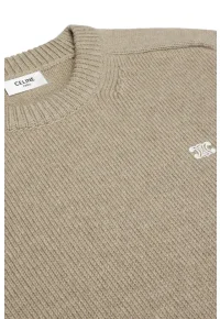 Celine Triomphe Pullover aus Kaschmirwolle Braun Herren