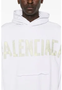 BALENCIAGA Tape Type Pullover Weiß Herren