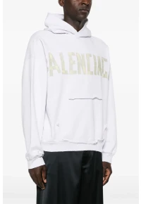 BALENCIAGA Tape Type Pullover Weiß Herren