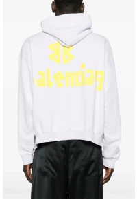 BALENCIAGA Tape Type Pullover Weiß Herren