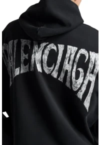 Balenciaga Paris Tropical Hoodie Schwarz Herren