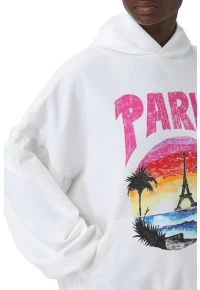 Balenciaga Paris Tropical Hoodie Weiß Herren