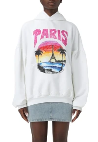 Balenciaga Paris Tropical Hoodie Weiß Herren