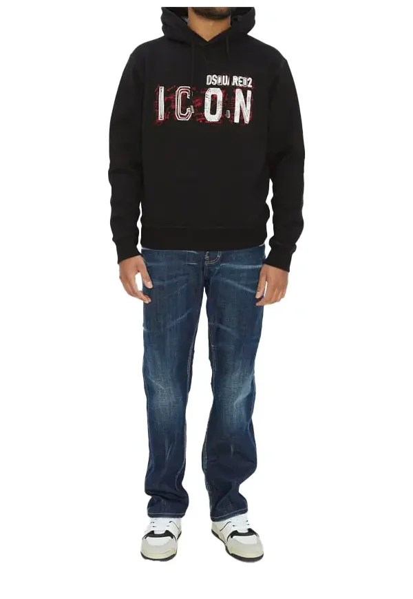 Dsquared2 Icon Scribble Pullover Schwarz Herren