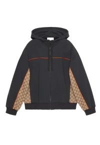 Gucci Jacke aus Baumwolljersey mit Reißverschluss Herren