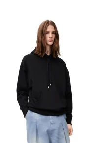 LOEWE Kapuzenpullover aus Baumwolle Schwarz Herren