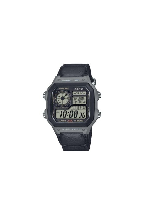 CASIO SPORT Mod. WORLD TIME ILLUMINATOR 5 ALARMS - FUTURE CLASSIC COLLECTION - KHAKI BLACK