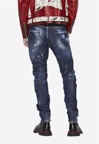 Dark Ripped Bleach Wash Cool Guy Jeans