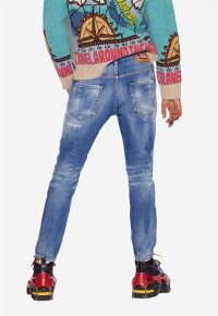 Light Sandy Slash Wash Skater Jeans