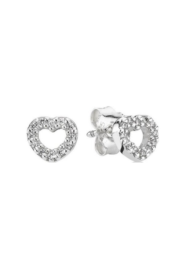 PANDORA JEWELS Mod. CUBIC ZIRCONIA  SILVER STUD EARRINGS