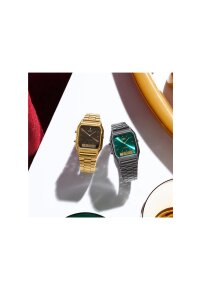 CASIO VINTAGE Mod. EDGY COLLECTION GU METAL - EMERALD GREEN