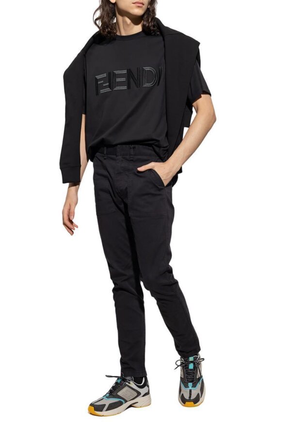 FENDI Logo Black T-Shirt