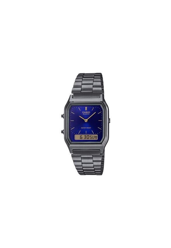 CASIO VINTAGE Mod. EDGY COLLECTION GUN METAL - NIGHT BLUE