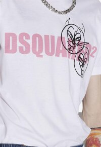 Dsquared2 Doodle Logo Face T-Shirt White