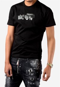 Dsquared2 Be Icon Tape T-Shirt Black