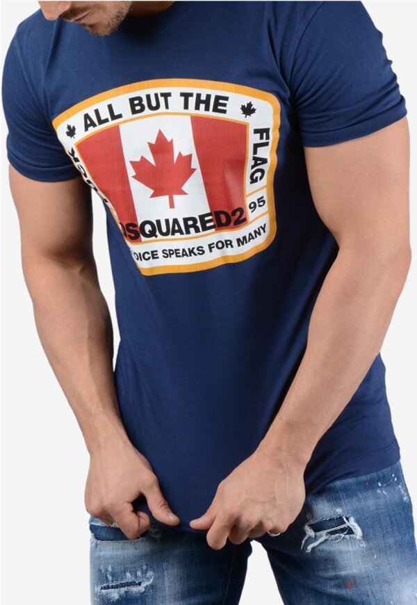 Dsquared2 Canada Flag T-Shirt Navy