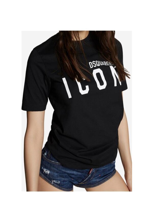 Dsquared2 ICON Logo Damen T-Shirt Schwarz