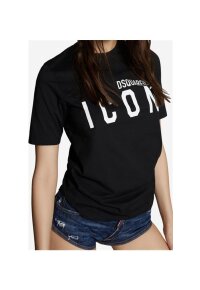 Dsquared2 ICON Logo Damen T-Shirt Schwarz